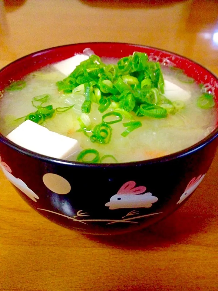 お気に入り豆腐入り❤️具沢山味噌汁🎵|まいりさん