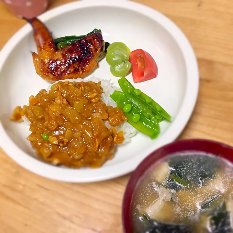 気付いたら和洋折衷過ぎな夕飯|ちーさん