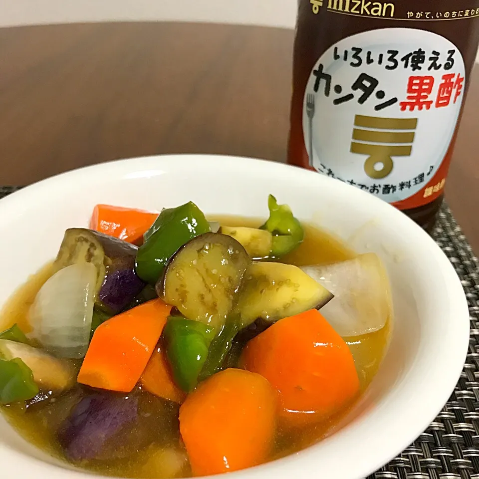 ゴロゴロ野菜の黒酢炒め
#晩ごはん #単身赴任飯|Koichi GOGOさん