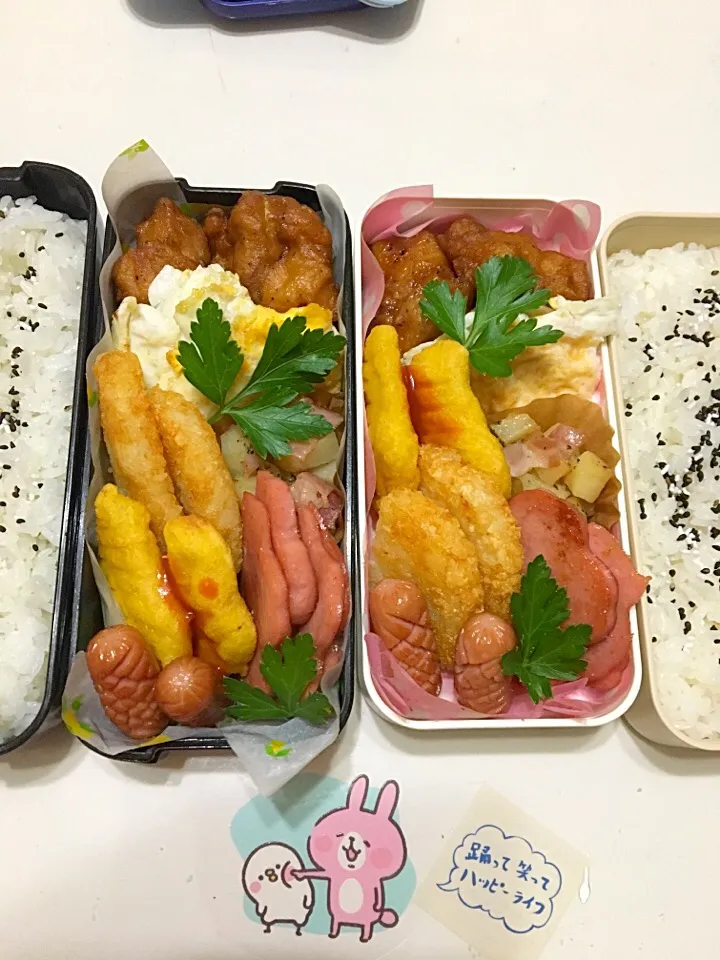 息子弁当@374.
娘弁当@31.|もりさん