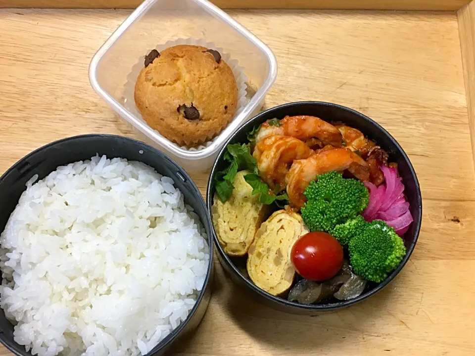 海老チリ 弁当|弁当 備忘録さん