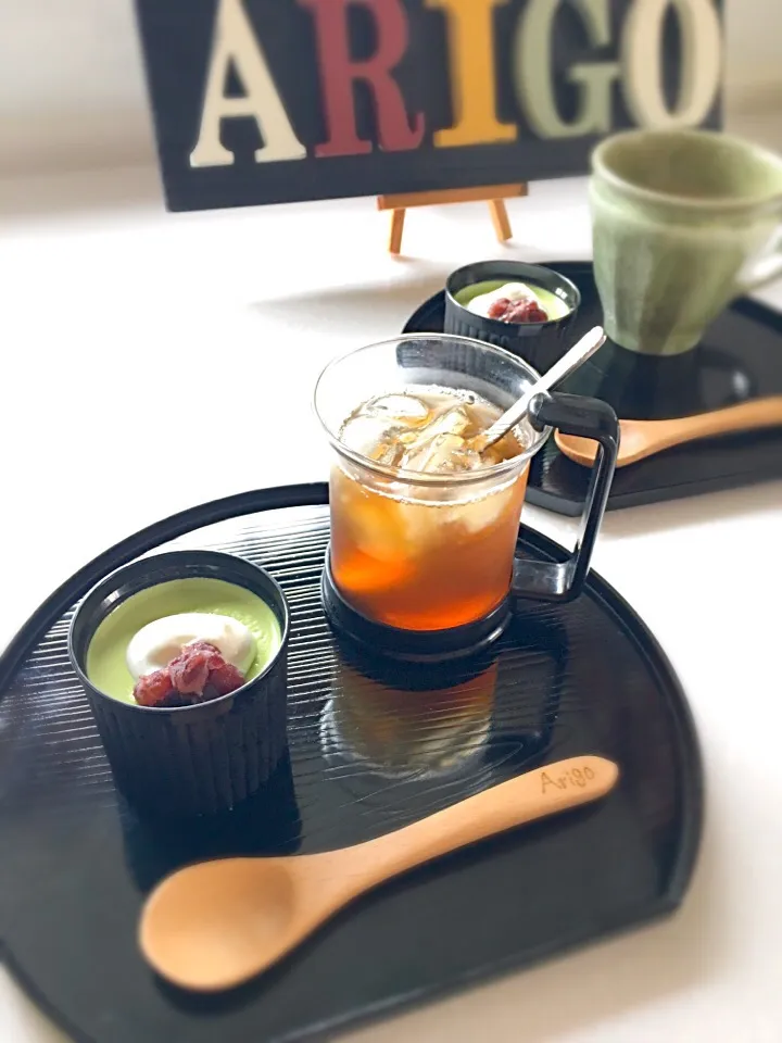 Snapdishの料理写真:抹茶プリン。|ARIGOさん