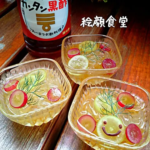 「カンタン黒酢」を使ってみたSnapdishの料理・レシピ写真:カンタン黒酢で今日のおやつはところてん