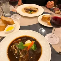 Snapdishの料理写真:めちゃくちゃお得なランチ❤️ビーフシチュー＆ステーキ|かいじゅう☆さん