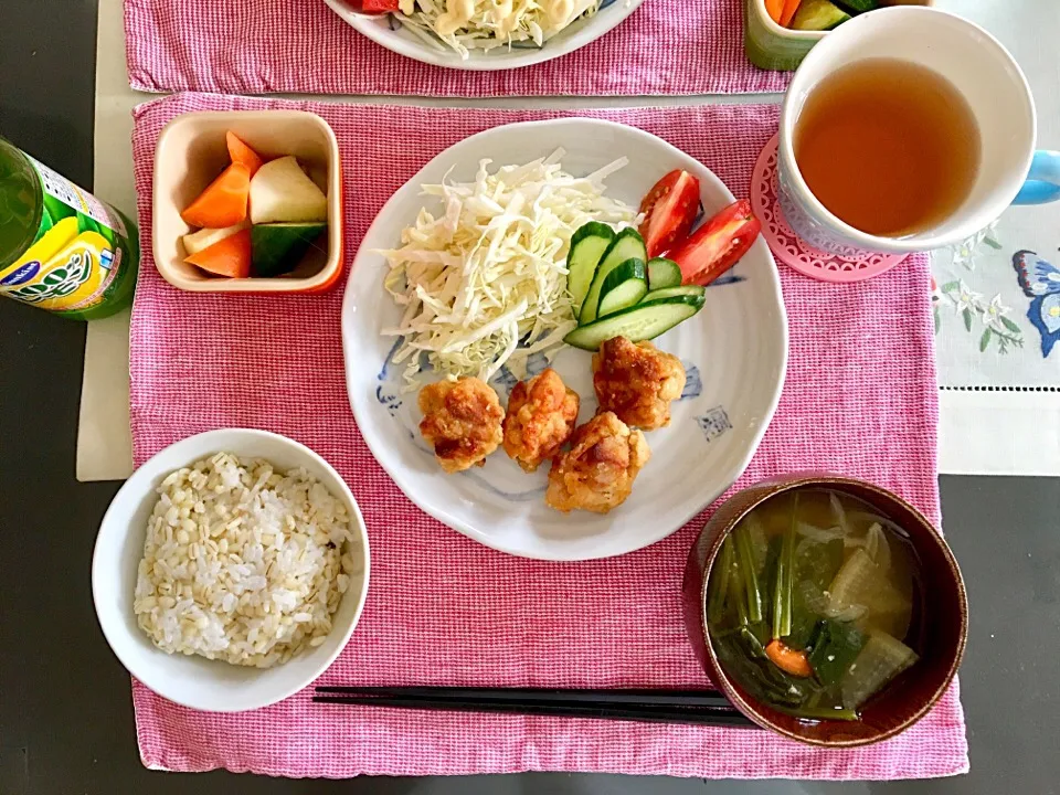 ベジ料理♡高野豆腐と豆腐の唐揚げのご飯|みよさん