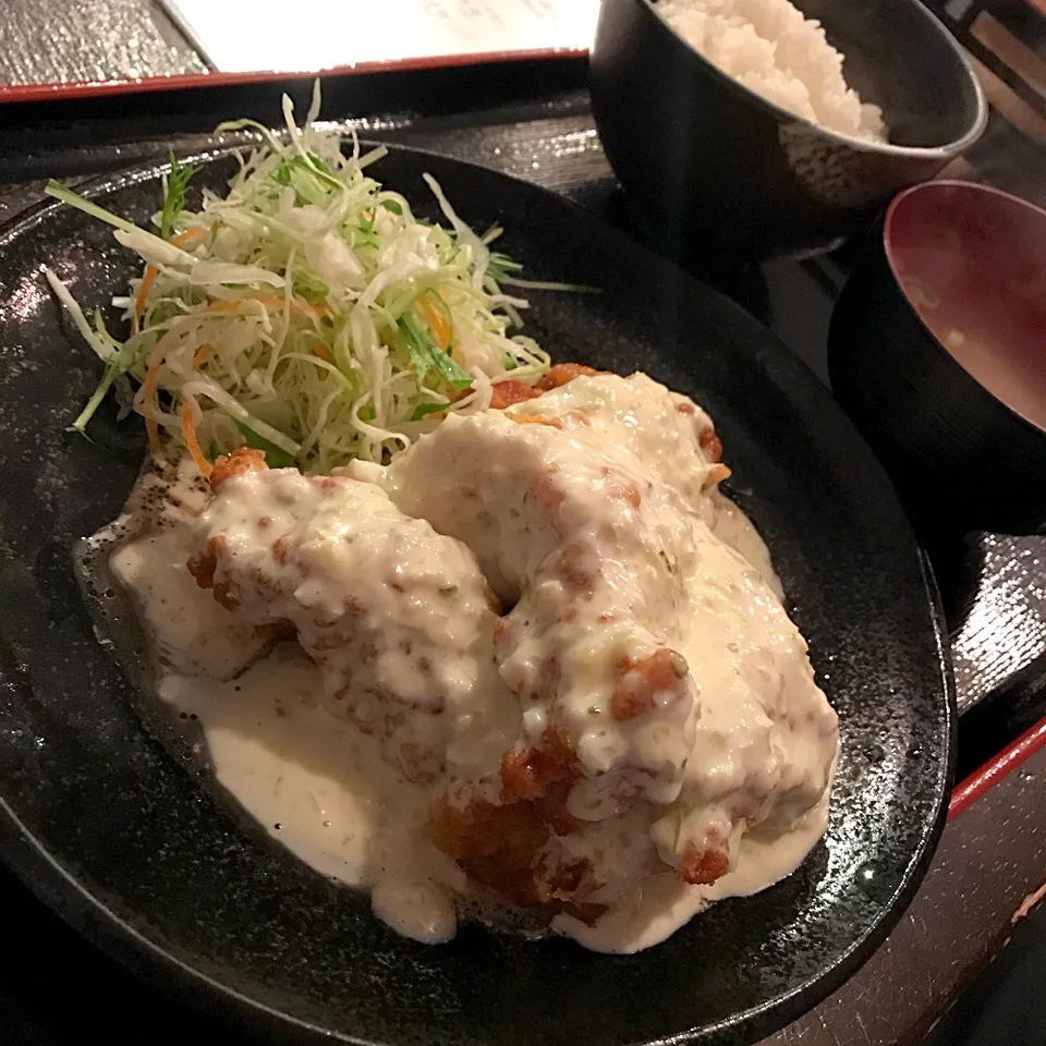 チキン南蛮定食@虎視眈々(渋谷)|塩豚骨さん