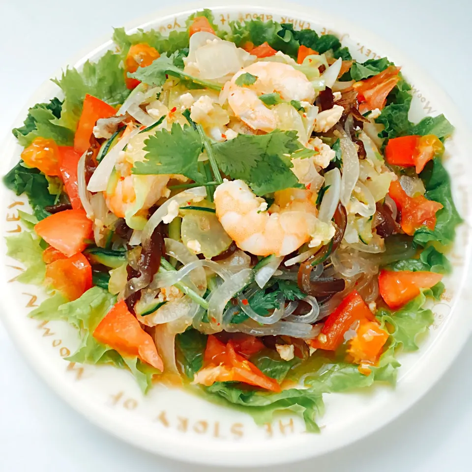 Thai grass noodle salad: yum woon sen II|Yukiさん