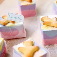 Snapdishの料理写真:Lovely Rainbow生乳酪🌈 Airplane cookies❤️   #fresh cheese#colorful #rainbowcake|coco～delicious❤️さん