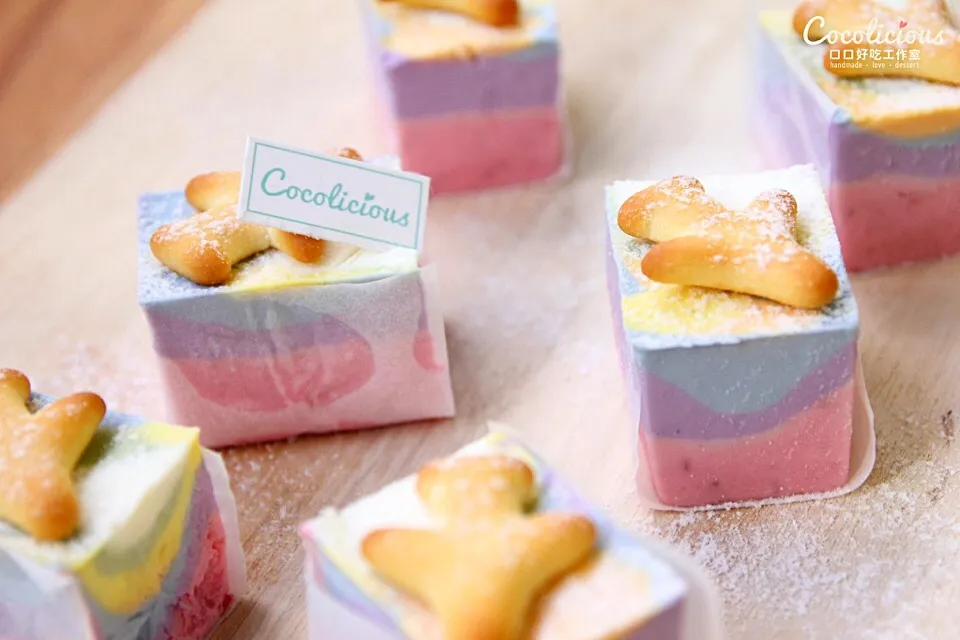 Lovely Rainbow生乳酪🌈 Airplane cookies❤️   #fresh cheese#colorful #rainbowcake|coco～delicious❤️さん