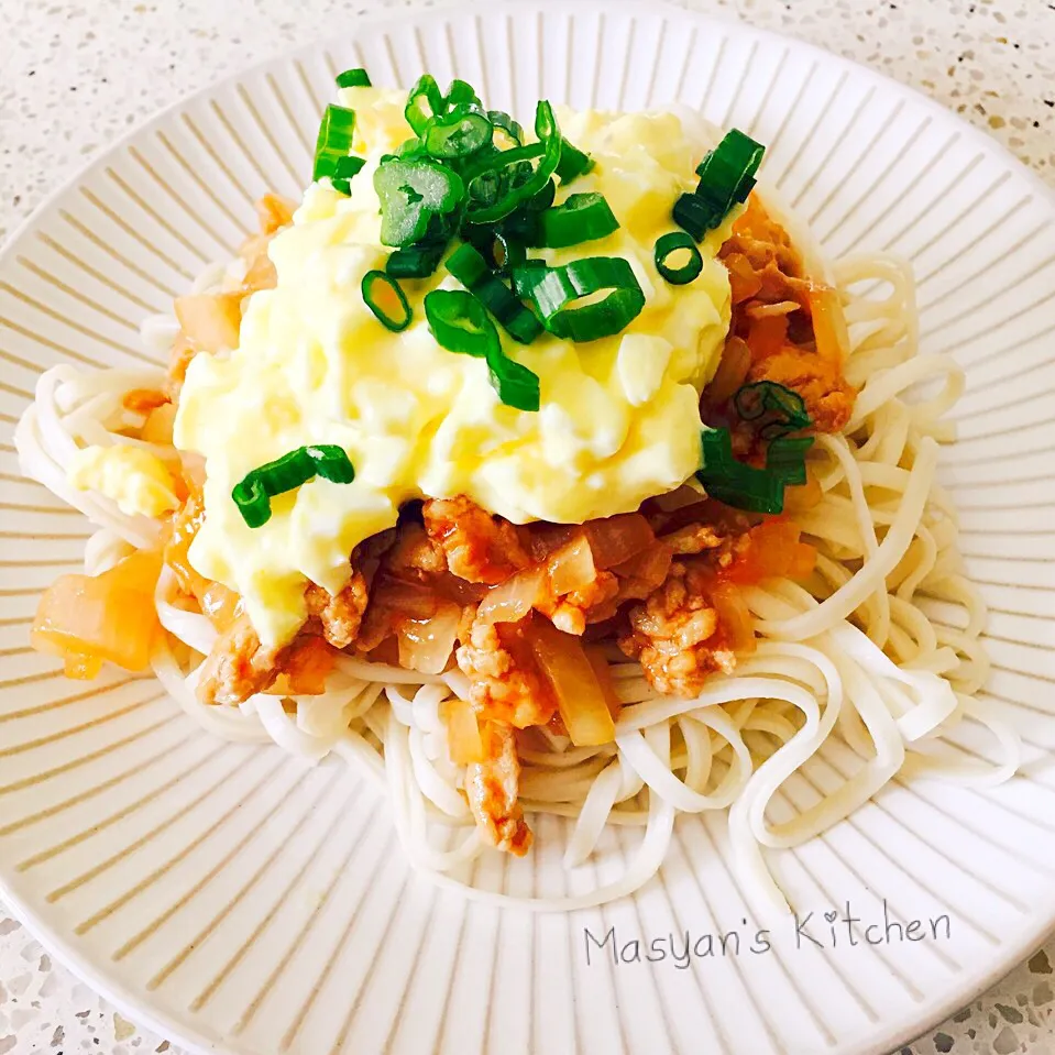 Snapdishの料理写真:チキン南蛮風うどん|Miyukiさん