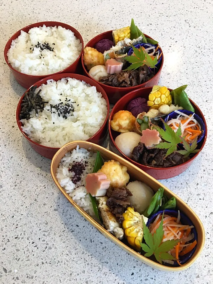 本日のお弁当は松花堂弁当風に♡
#わっぱ弁当 #お弁当記録|REINA✨さん