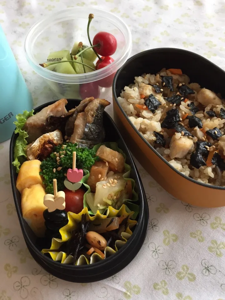 鶏ごぼうの炊き込みごはん弁当|Sakikoさん