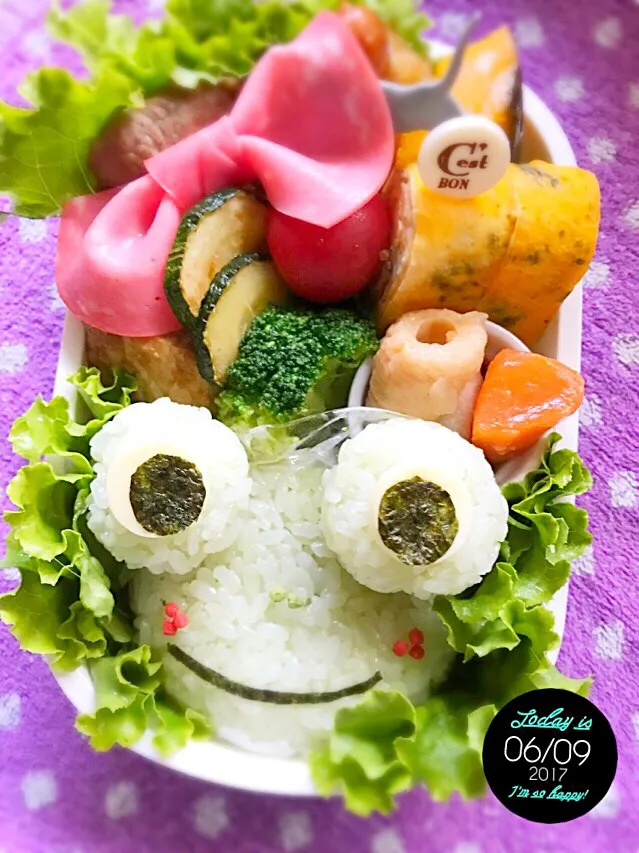 梅雨入り…カエル君弁当🍱😋|kiyomi sakuraiさん