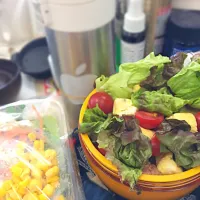 Snapdishの料理写真:サラダごはんを|Lunchさん