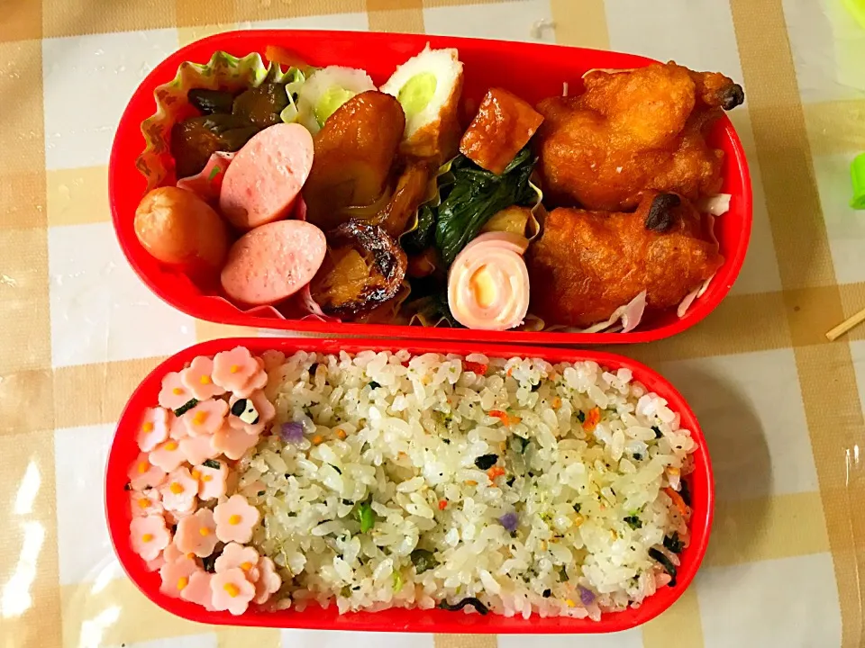 Snapdishの料理写真:次女のシンプルなバージョン#あじさいべんとう #小学生弁当 #遠足やから|yukirinさん