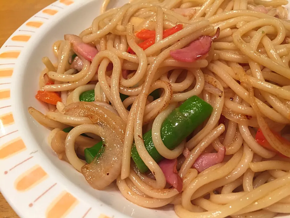 Snapdishの料理写真:アスパラベーコン醤油バター🍝|buhizouさん