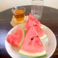 Snapdishの料理写真:水分補給〜(o⁰⊖⁰o)🍉🍋
#紅茶の時間ティーウィズレモン無糖