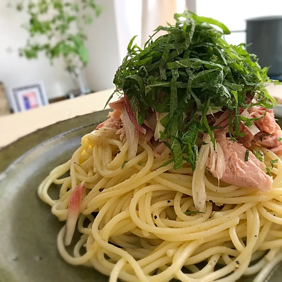 おかなさんの料理 ツナ＆大根おろしのあっさりパスタ 柚子胡椒風味(*☻-☻*)|shimancyuさん