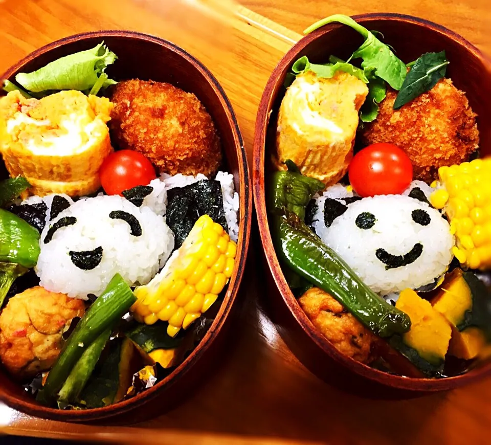 Snapdishの料理写真:■先日、妻の母が初めて作ったキャラ弁 
妻から送られてきた写真見て、ニンマリ。愛が溢れてますなぁ。今度は私もいただきたいもんです。#弁当 #キャラ弁 #サラメシ #ランチ|樋口欣弥さん