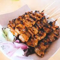 Snapdishの料理写真:Kurobuta pork satay|Tinky 🍒さん