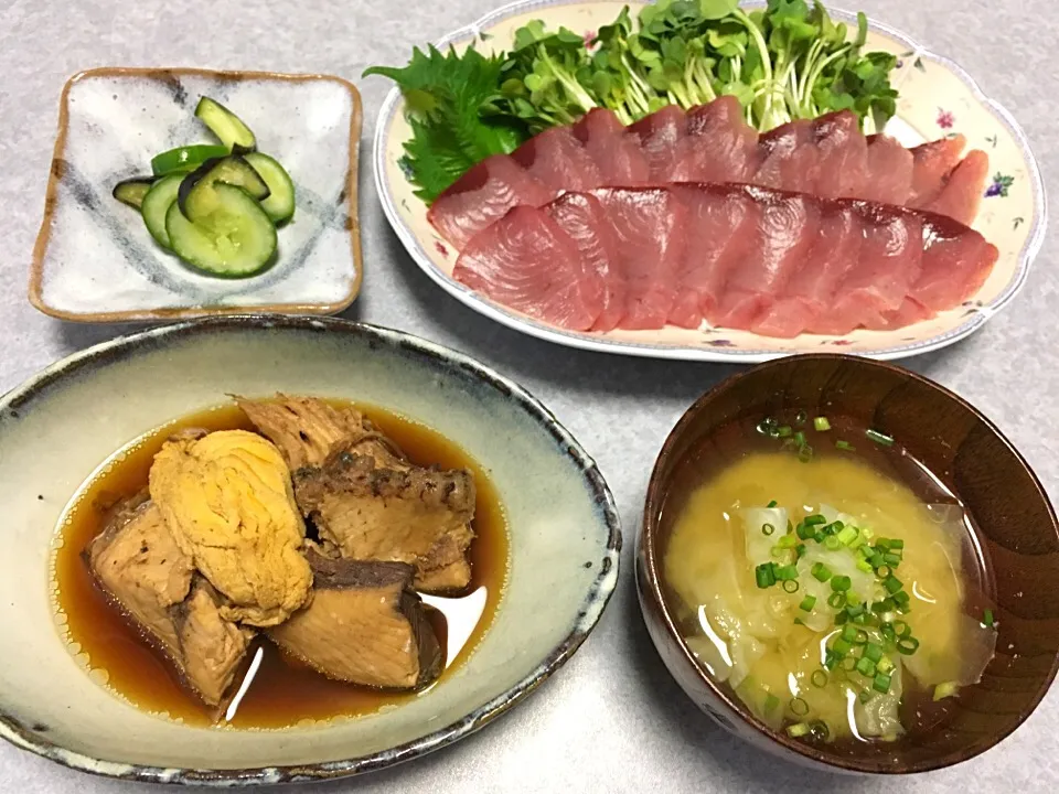 Snapdishの料理写真:ヨコワの晩ご飯|Orie Uekiさん