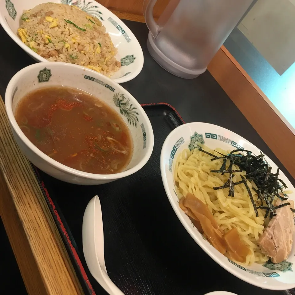 Snapdishの料理写真:つけ麺大盛りとチャーハン #日高屋|Hajime Sakaiさん