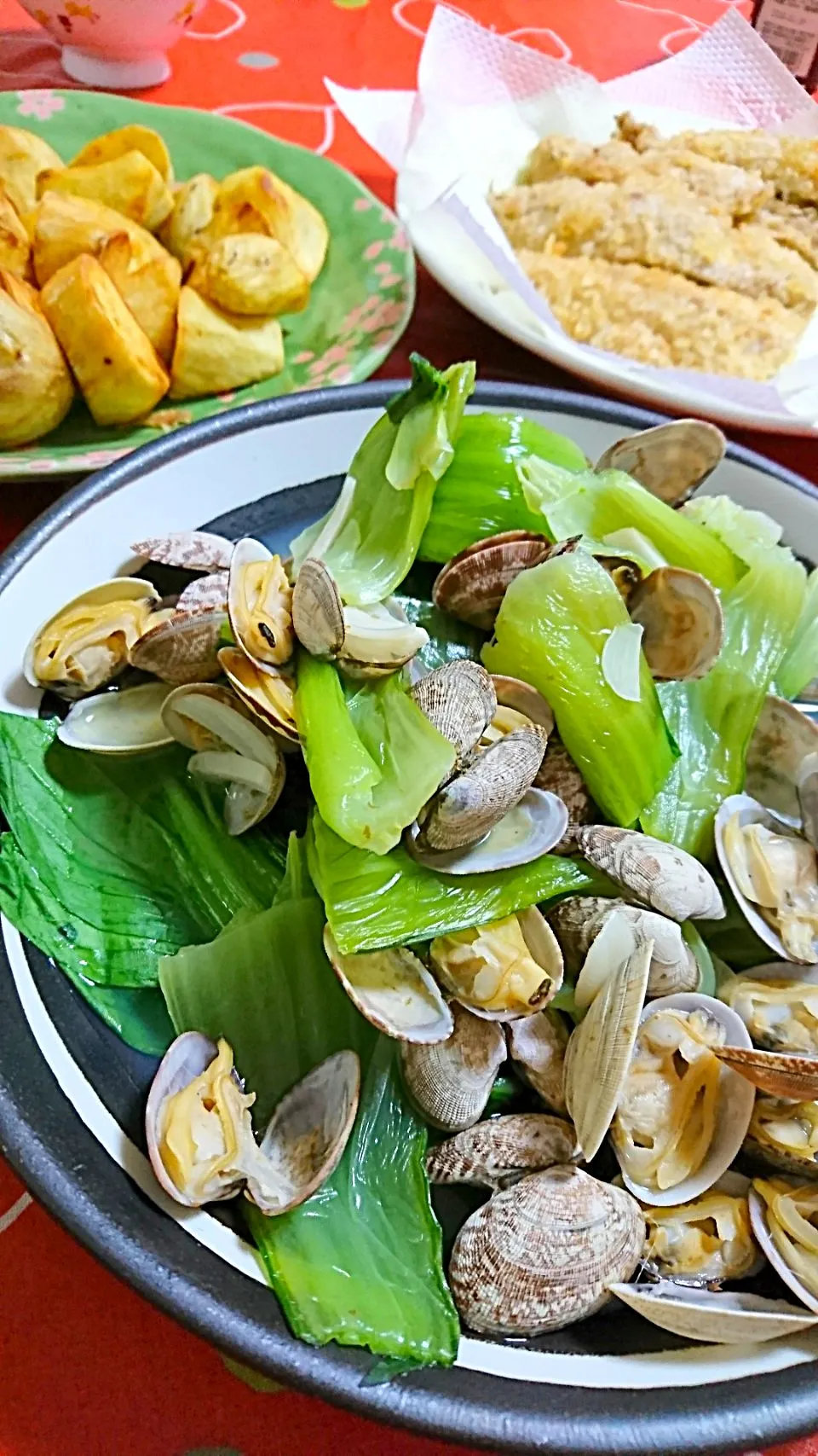 アサリとチンゲン菜の煮物|ぱやさん