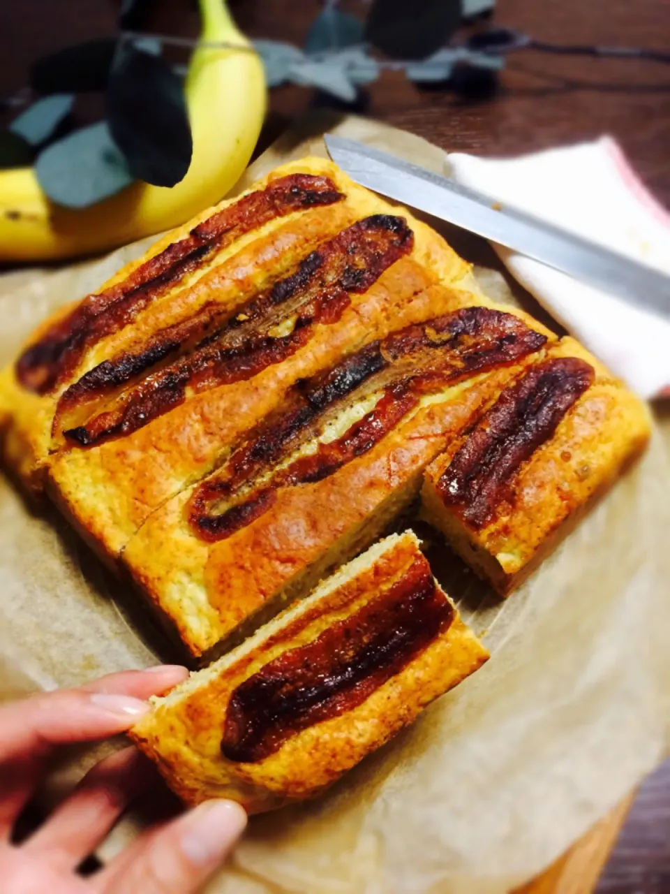 るん♪の料理 HMで焼きっぱなしキャラメルバナナケーキ♪|るん♪さん