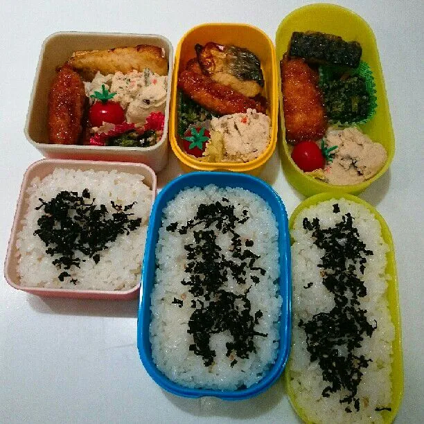 6/12(月)の3人弁当🍱|ふみぃさん