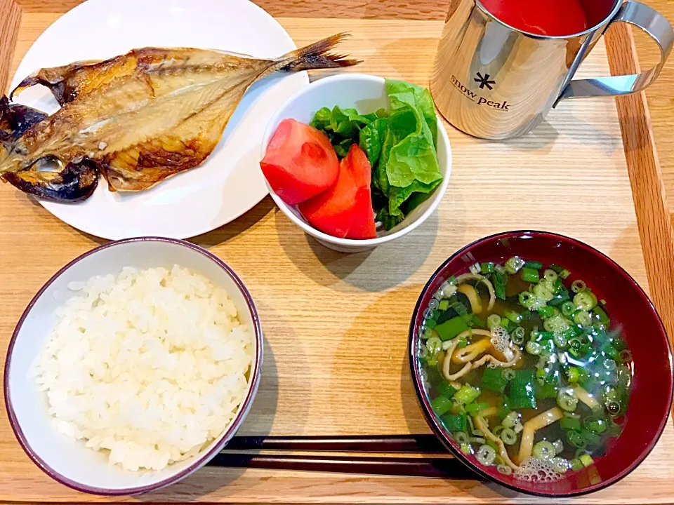 今日の朝飯！アジの開き|茂木 和哉さん