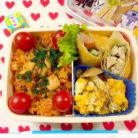 Snapdishの料理写真:専門1年生女子のお弁当😊|みゆさん