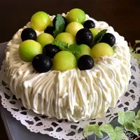 エンゼルケーキ🎂メロン🍈&木になる葡萄🍇