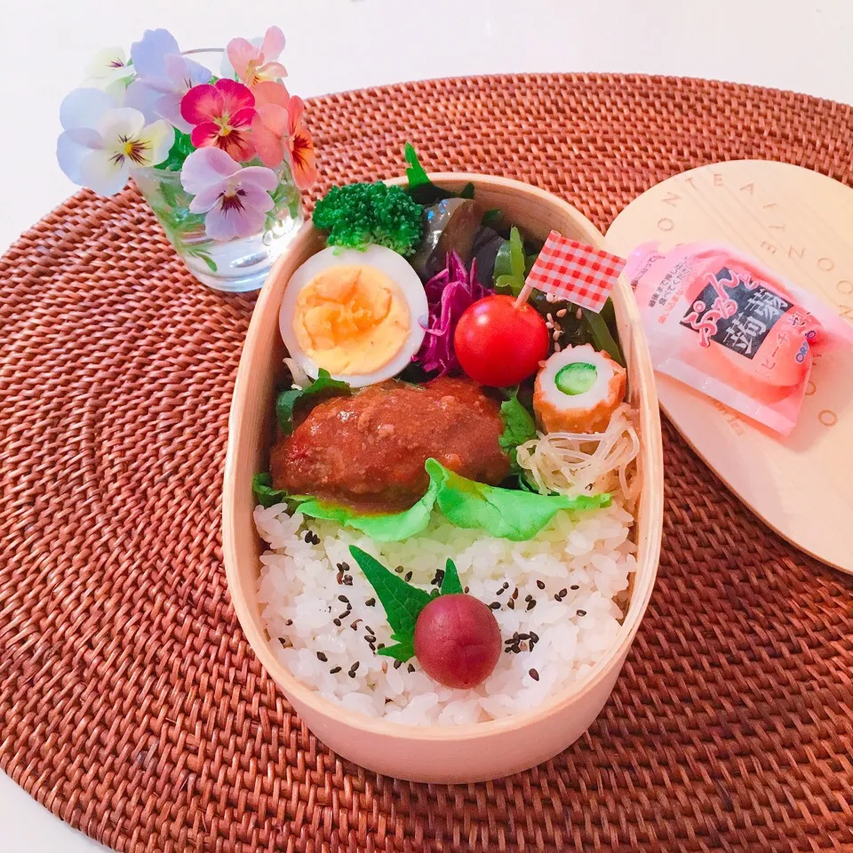 Snapdishの料理写真:ハンバーグのお弁当|Mikaさん