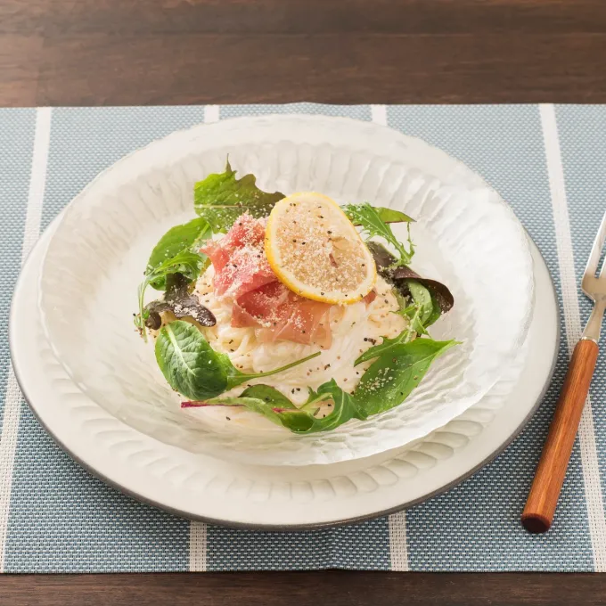 生ハムとレモンの冷製クリームパスタ|タカナシ乳業さん