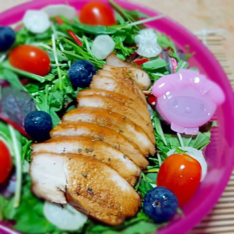 shoyu chicken salad for lunch|Chua Jeanさん