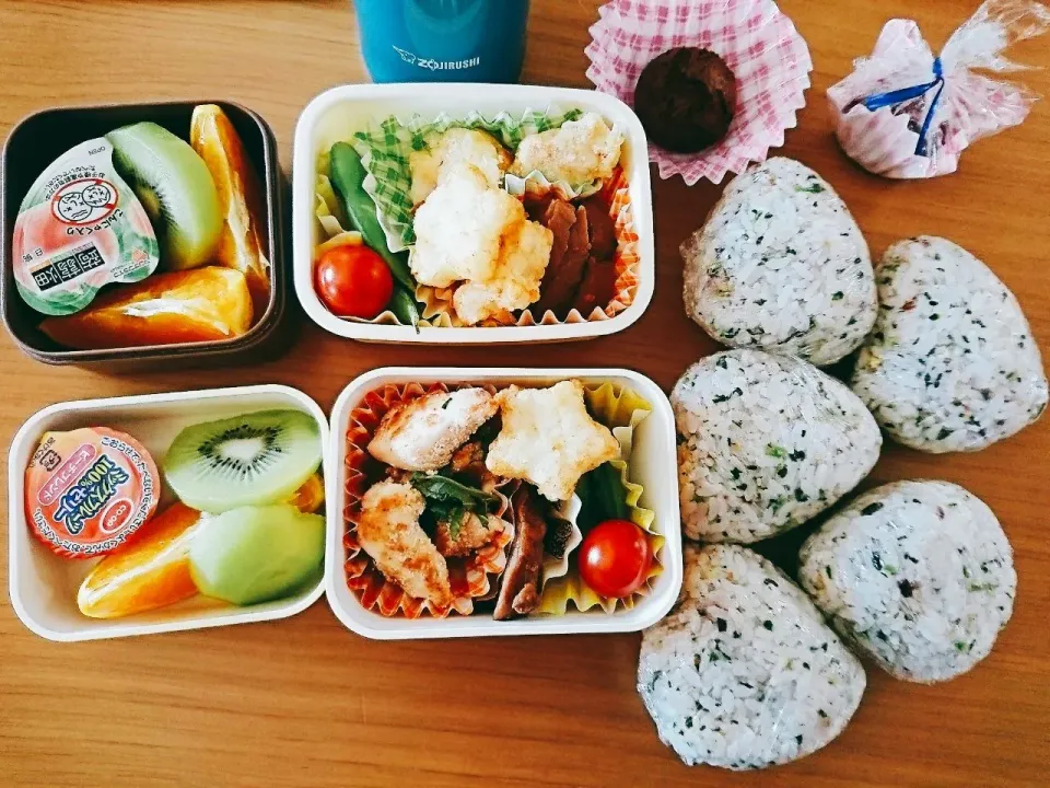 Snapdishの料理写真:17*6*12  娘弁当🎵息子弁当|hilocoさん