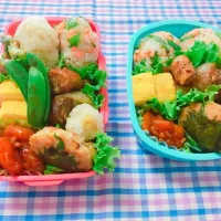 Snapdishの料理写真:今日のお弁当
#混ぜご飯 #おにぎり|みくみく弁当さん