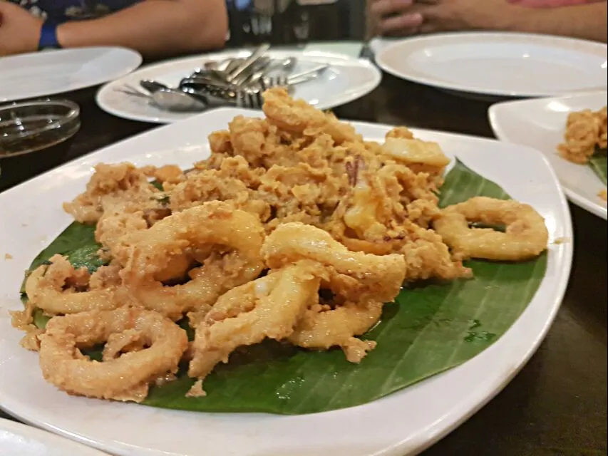 salted eeg calamari by seafood cabe ijo pluit, Jakarta, Indonesia|Jun Kiさん