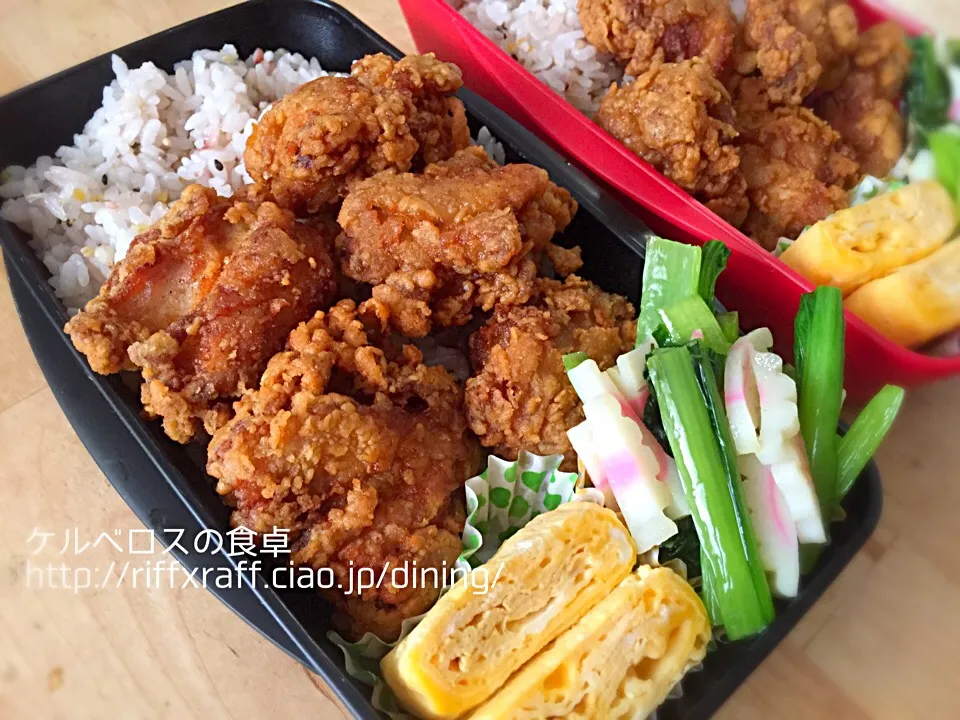 Snapdishの料理写真:鳥の唐揚げ弁当|門乃ケルコさん