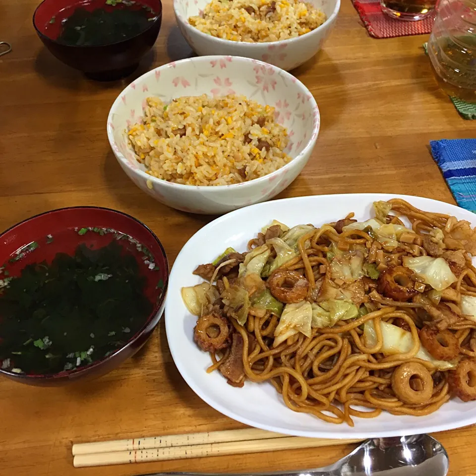 焼きそばと冷凍チャーハン*\(^o^)/*|すかラインさん