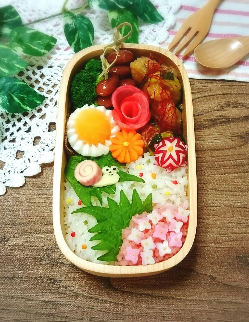 カタツムリと紫陽花のお弁当|erinko0205さん