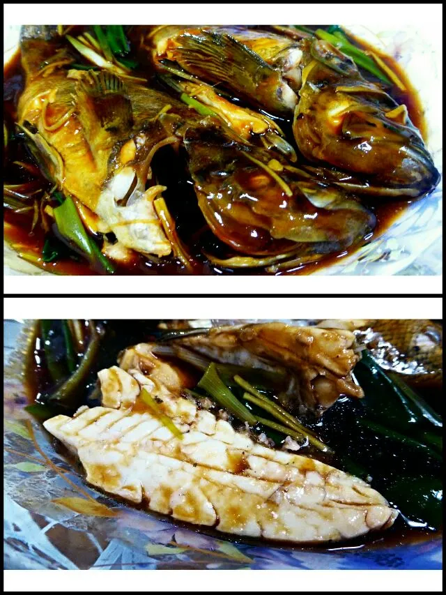 braised rock fish in dark soy sauce and fragrant vinegar|steven z.y.さん