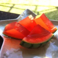 Snapdishの料理写真:スイカゼリー🍉|Masako Yoshidaさん