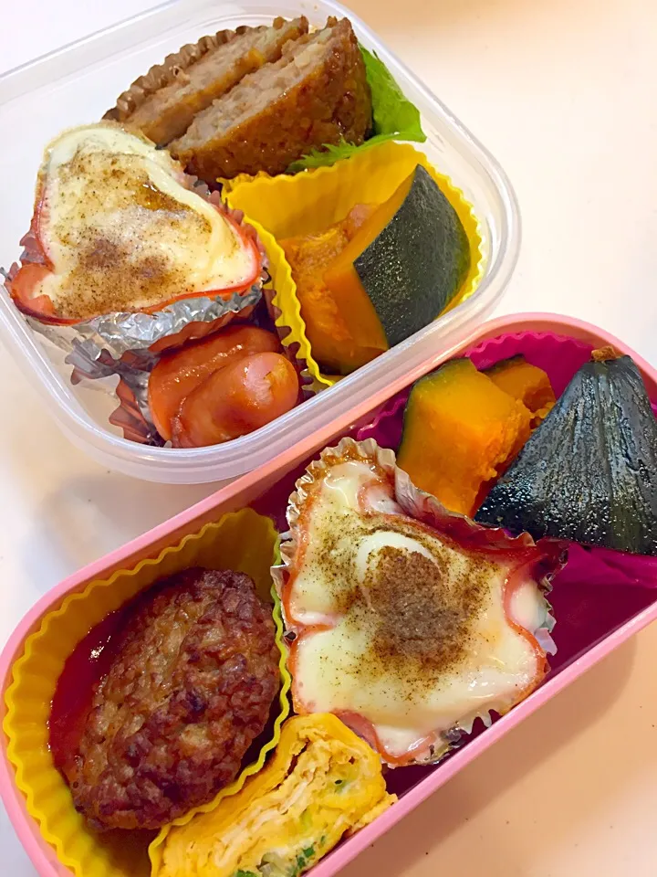 ♡今日のお弁当♡
#ハムエッグ#かぼちゃの煮物#ウィンナー#ハンバーグ|りんりんさん