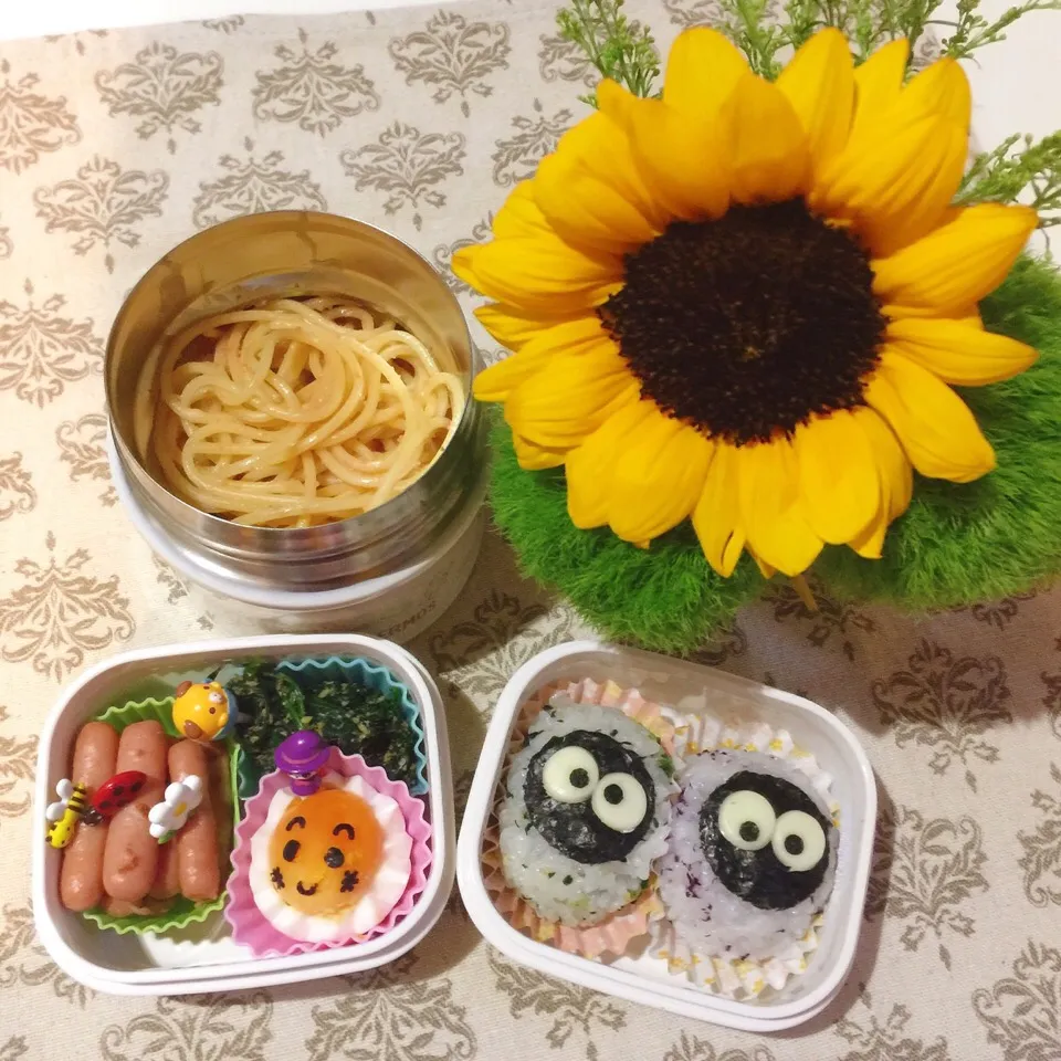 6/14❤︎娘の明太子パスタ&おにぎりお弁当❤︎真っ黒くろすけ|Makinsさん