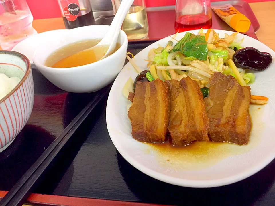 中華料理藤
角煮野菜炒め定食|BOOさん