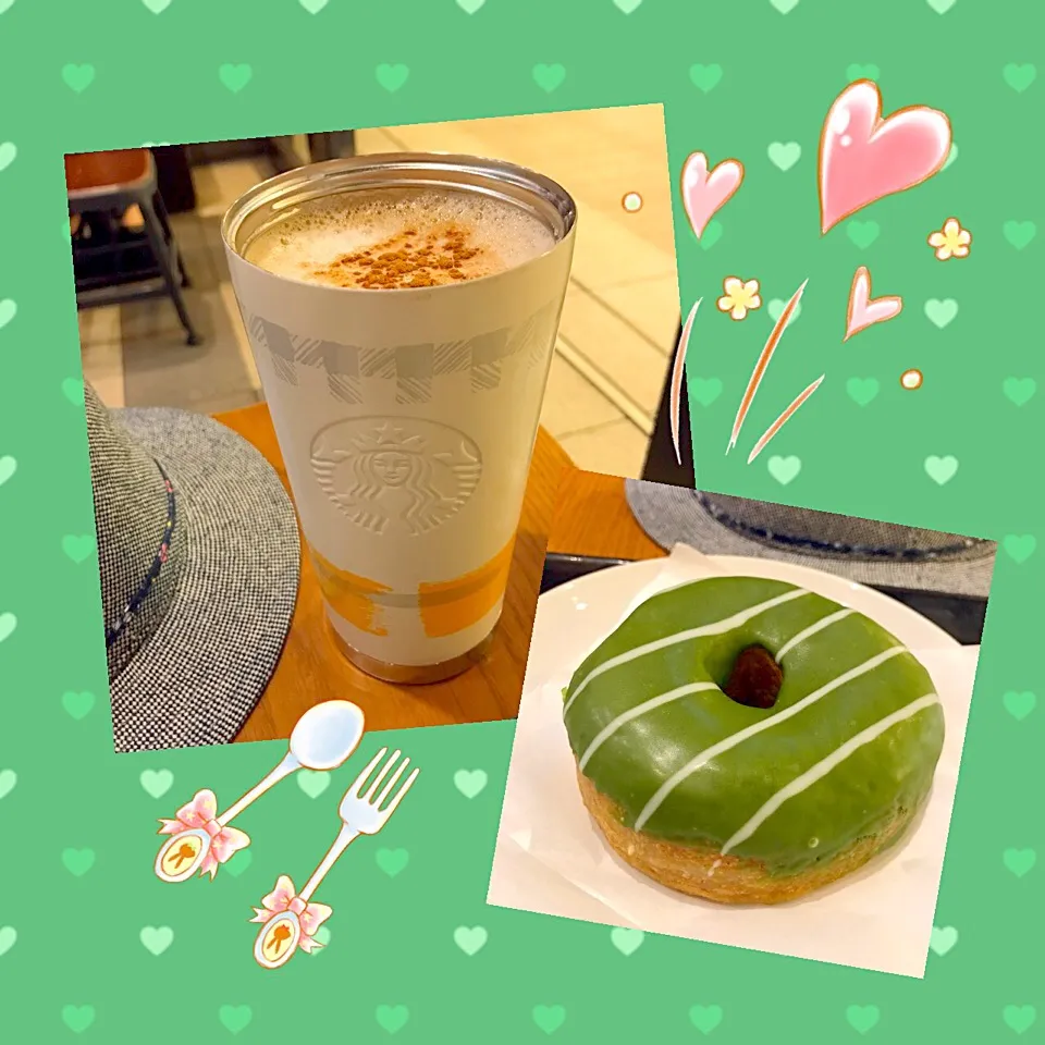 Soy Caffè Latte // Matcha Doughnut #starbucks #starbuckscoffee #picosweet|ModischStudioさん