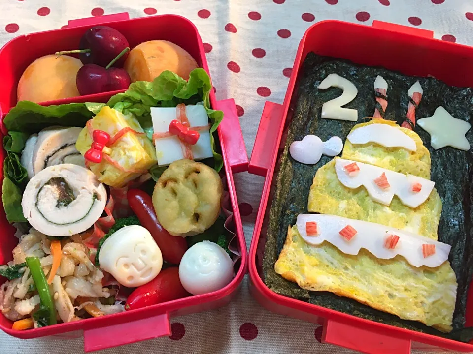 6月15日 孫っち 2歳 Birthday 弁当|sakuramochiさん