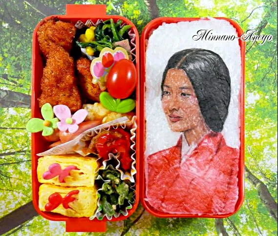 忍びの国『お国/石原さとみ』弁当
 #オブラートアート
 #似顔絵弁当|みんなのあねごさん