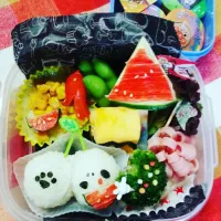 Snapdishの料理写真:月1回の幼稚園お弁当day|ゆみごんさん